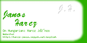 janos harcz business card